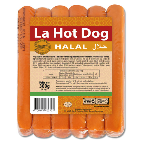 Saucisse de volaille halal 