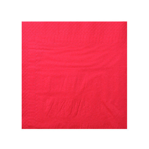 Serviette rouge 2 plis dimension 30 x 30 cm