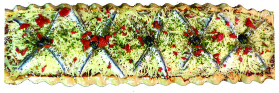 Bande à pizza aux anchois  