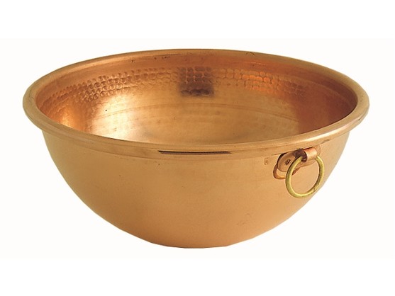 Bassine en cuivre demi-ronde diam. 240 mm - cont. 3,5 l 