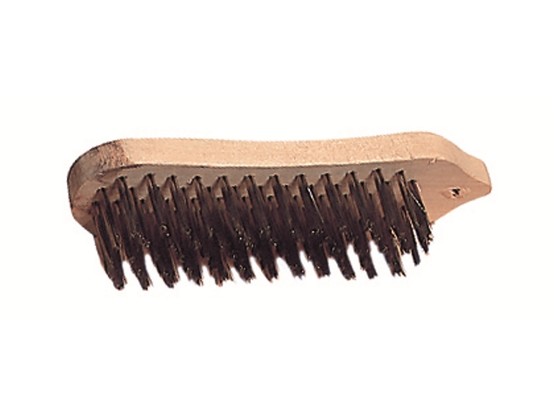 Brosse violon métal pour grill manche ou poignée en bois fils en acier laitonné