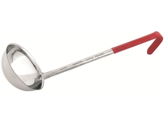 LOUCHE INOX35CL M. PVC ROUGE  