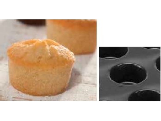 Flexipan plaque 600 x 400mm 40 mini-muffins, diam. 50 x h. 28mm