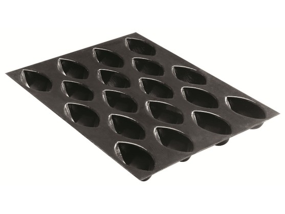 Flexipan plaque 600 x 400mm 100 mini-quenelles dimension 42 x 22 x 17mm,