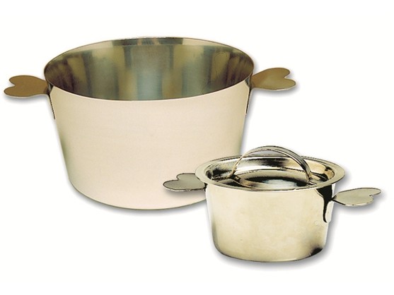 Moule charlotte en inox + couvercle, avec oreilles, diam. 70mm - haut. 45mm