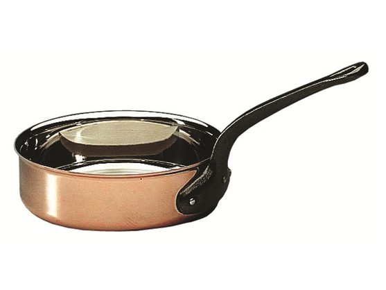 Sauteuse à queue en cuivre et inox extra-forte diam. 160 - h. 50mm