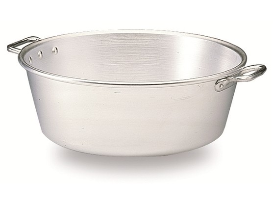 Bassine à confiture landaise en aluminium diam. 500mm - cont. 31 l