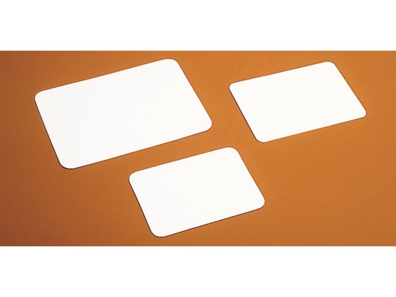 Etiquette pâtissière PVC blanc dimension 70 x 100mm en plastique