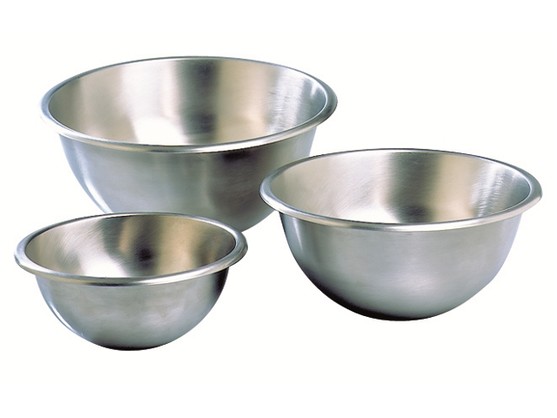 Bassine demi-ronde en inox diam. 250mm - cont. 3,7 lt