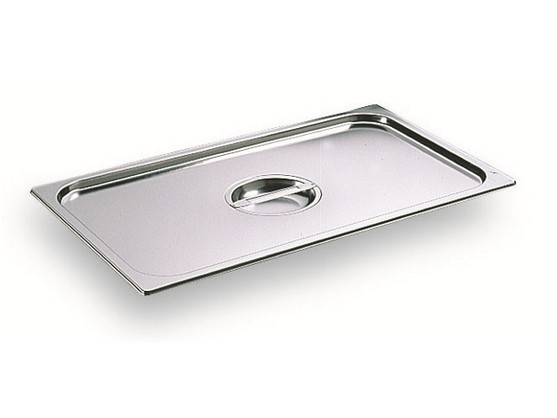 Couvercle en inox pour bac gastronorme gn 2/3 dimension 354 x 325 x h. 25mm