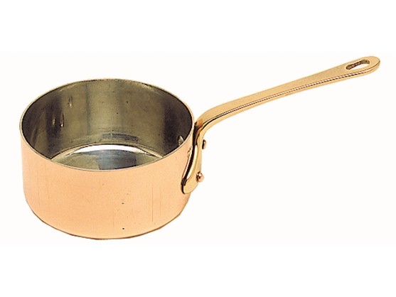 Casserole cuivre/inox diamètre 140mm - cont. 1.1 lt haut. 70mm