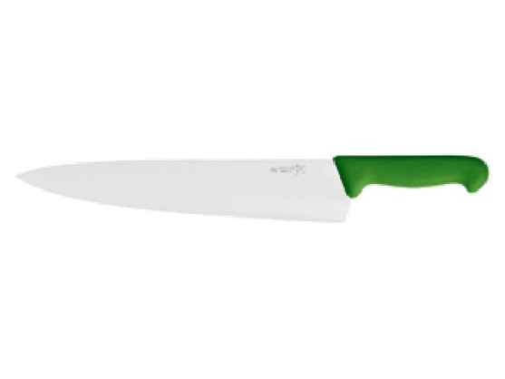 Couteau de cuisine à manche surmoulé vert - long. 310 mm 