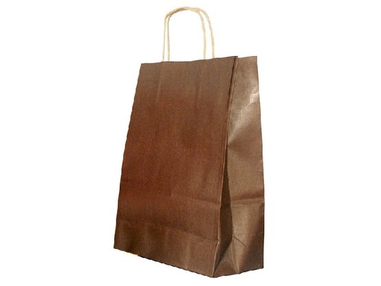 Sac cabas kraft chocolat dim. 110 x 300 mm 