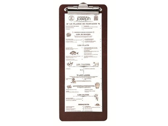 PORTE MENU MI A4 A PINCE 34X14  