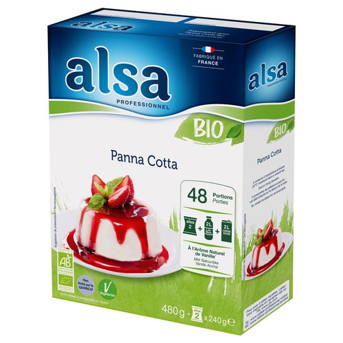 Préparation pour crème panna cotta 48 portions bio 