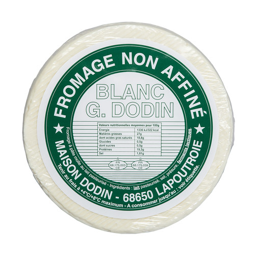 Fromage blanc nature 27%  pièce de 15cm