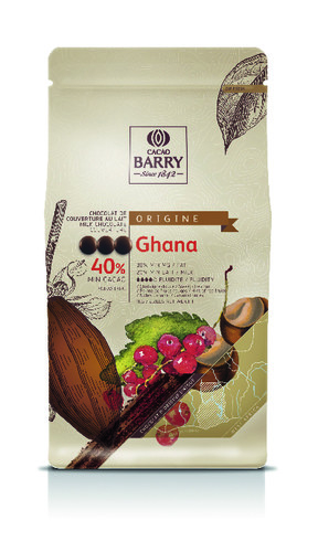 Chocolat de couverture au lait origine ghana 40 % 