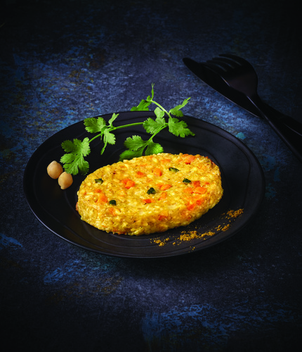 Galette boulgour Pois chiche et emmental à l'orientale cuite à coeur