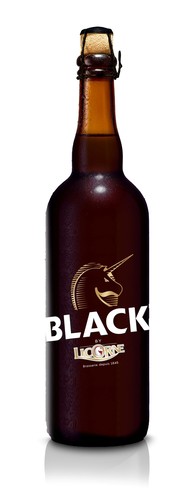 Bière licorne black verre perdu 6¯ 