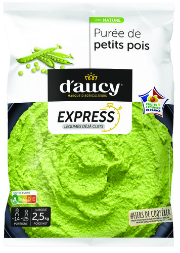 Puree de petits pois cuite sachet de 2,5 kg 