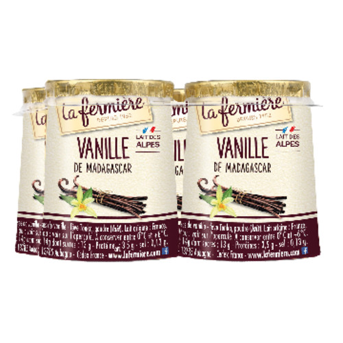 Yaourt au lait entier à la vanille 