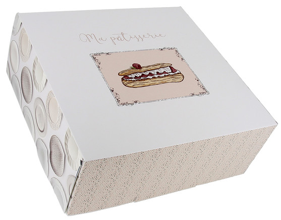 Boite carrés avec couvercle fondant dimension 26x26x10