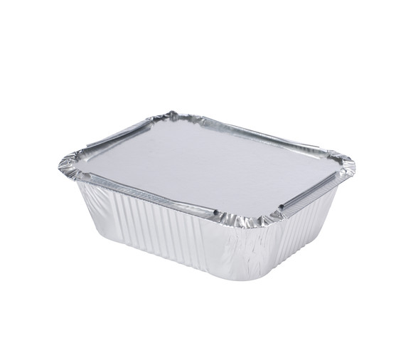 Barquette aluminium avec couvercle 0.45l 150x120x40