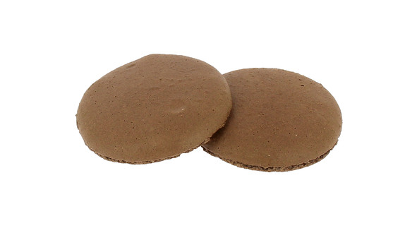 Coques de grand macaron au chocolat diamètre 75 mm 