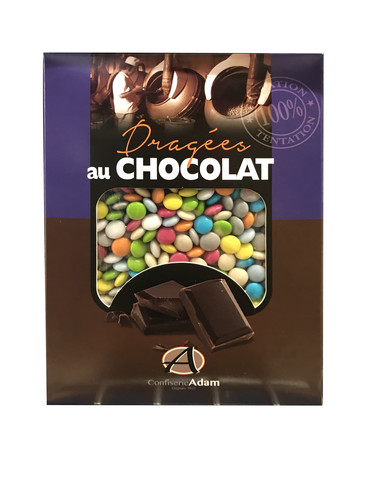 Mini dragée chocolat lait multicolre 