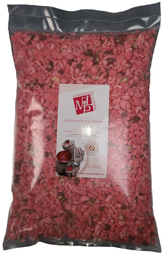 Praline rose extra concassée 40% colorant naturel 