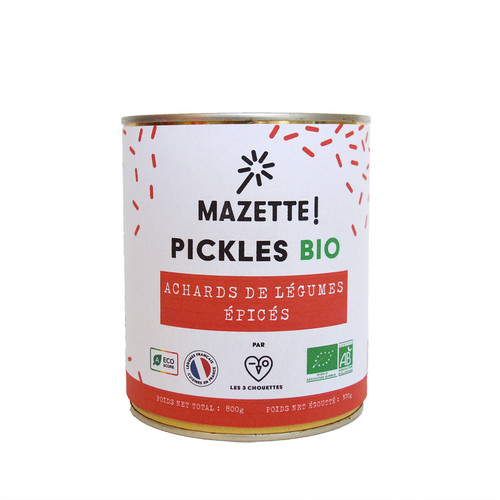 Pickles achards de légumes épicés bio 