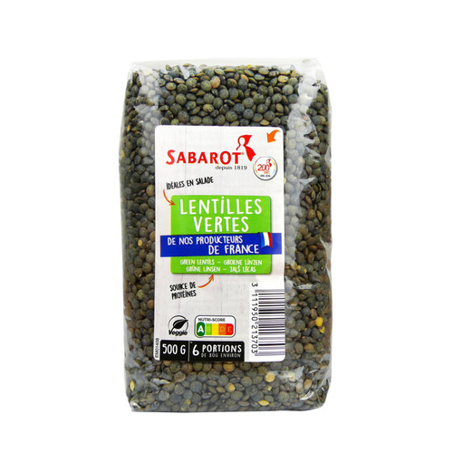 Lentille verte paquet de 500 g 