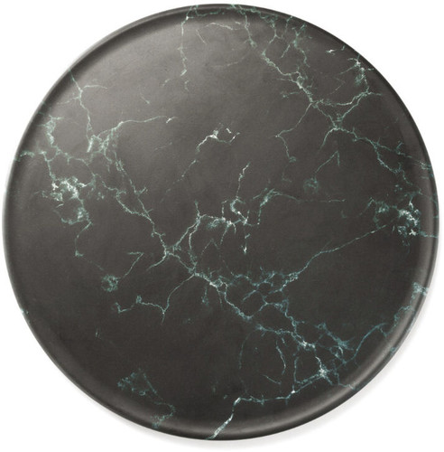 Plat noir marbré rond diam. 32.5 cm 