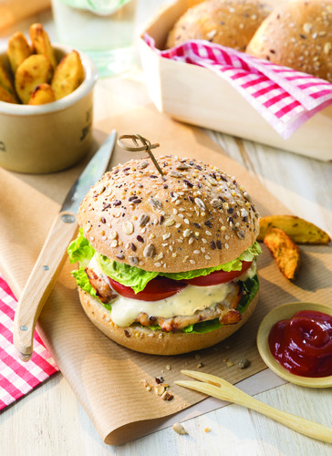 Pain burger brioche aux graines