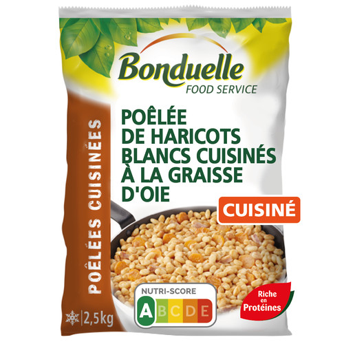 Poelée de haricots blancs cuisinés à la graisse d'oie 