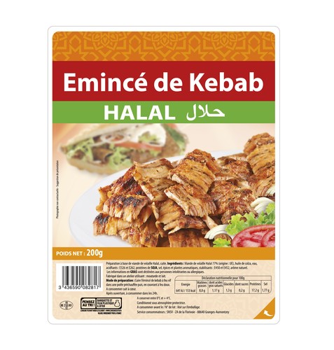 Emincé de kebab halal  