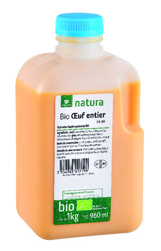 Oeuf entier liquide bio  