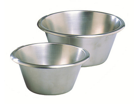 Bassine pâtissière en inox à fond plat diam. 320mm - cont. 8,2 lt