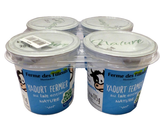 Yaourt nature bleu blanc coeur pot de 125g