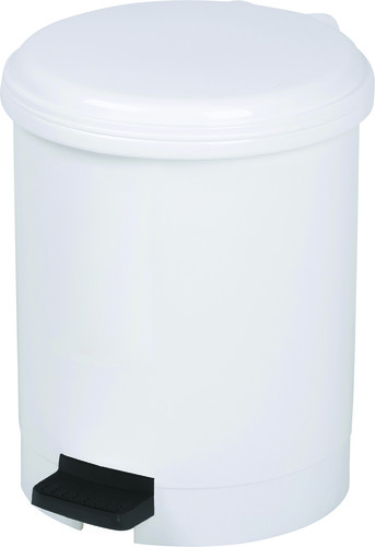 Poubelle plastique pédale blanche 12 litres 