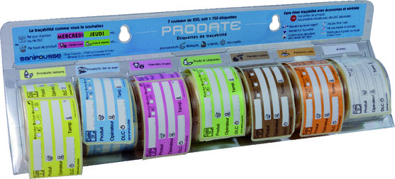 PRODATE DISTRIBUTEUR 7 ROULEAUX DE 250 ETIQUETTES 