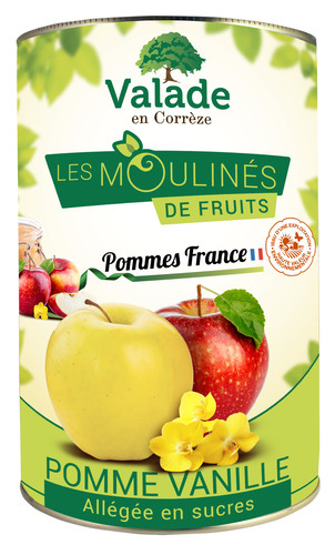 Compote de pommes à la vanille allégée en sucres hve 