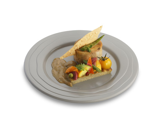 Assiette réutilisable taupe diamètre 240mmm 