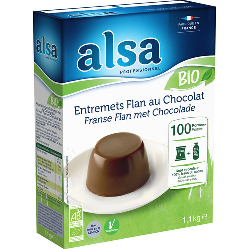 Entremet-flan chocolat 100 portions bio 