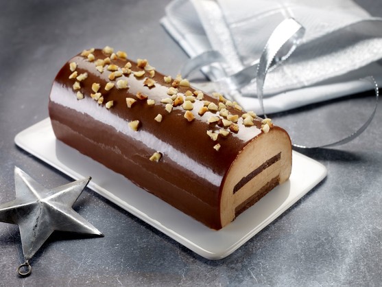 Bûche gianduja caramel 18 cm  