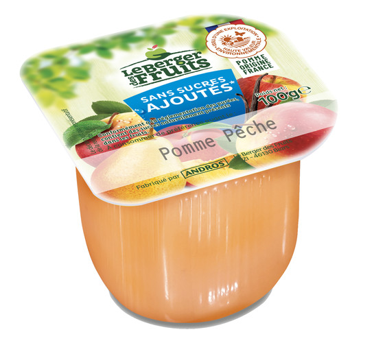 Purée pomme pêche sans sucres ajoutés hve