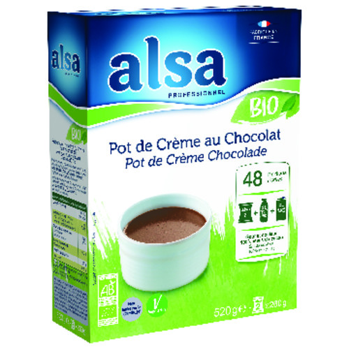 Préparation pour pot de crème au chocolat pour 48 portions bio