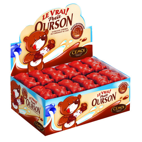 Ourson guimauve enrobé chocolat au lait 