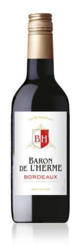 Bordeaux aop rouge bouchon à vis baron de l'herme 