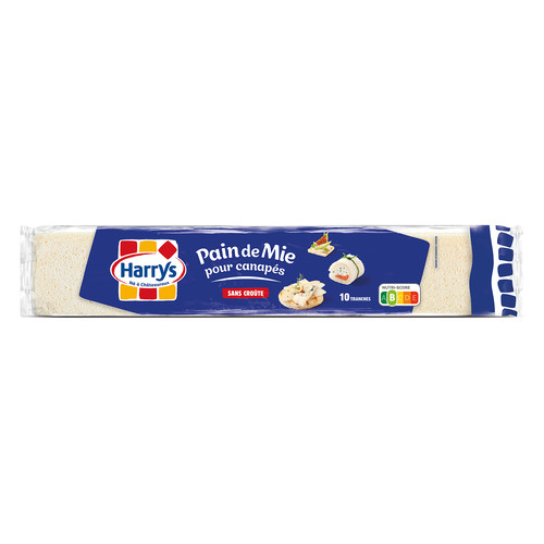 Pain de mie sans croûte pour canapés 